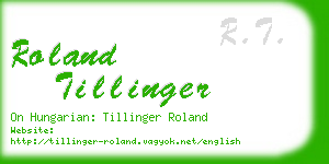 roland tillinger business card